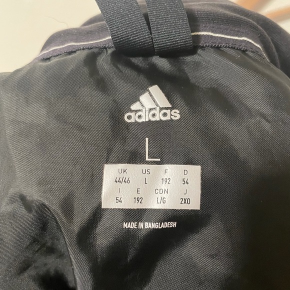 Adidas Zip Up Jacket Hoodie Size Large Men’s Grey - Picture 7 of 9